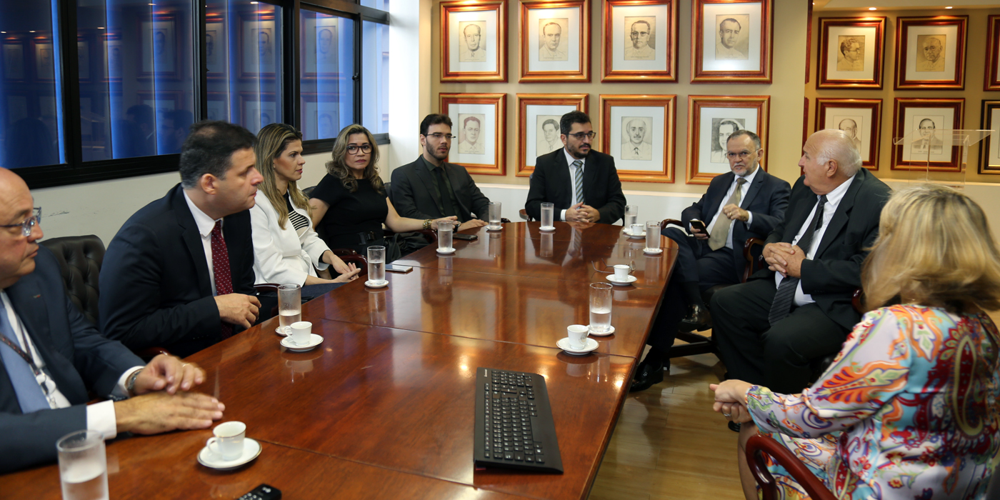A equipe do Piauí foi recebida no Salão Nobre da Presidência (Foto: Thiago Rios)